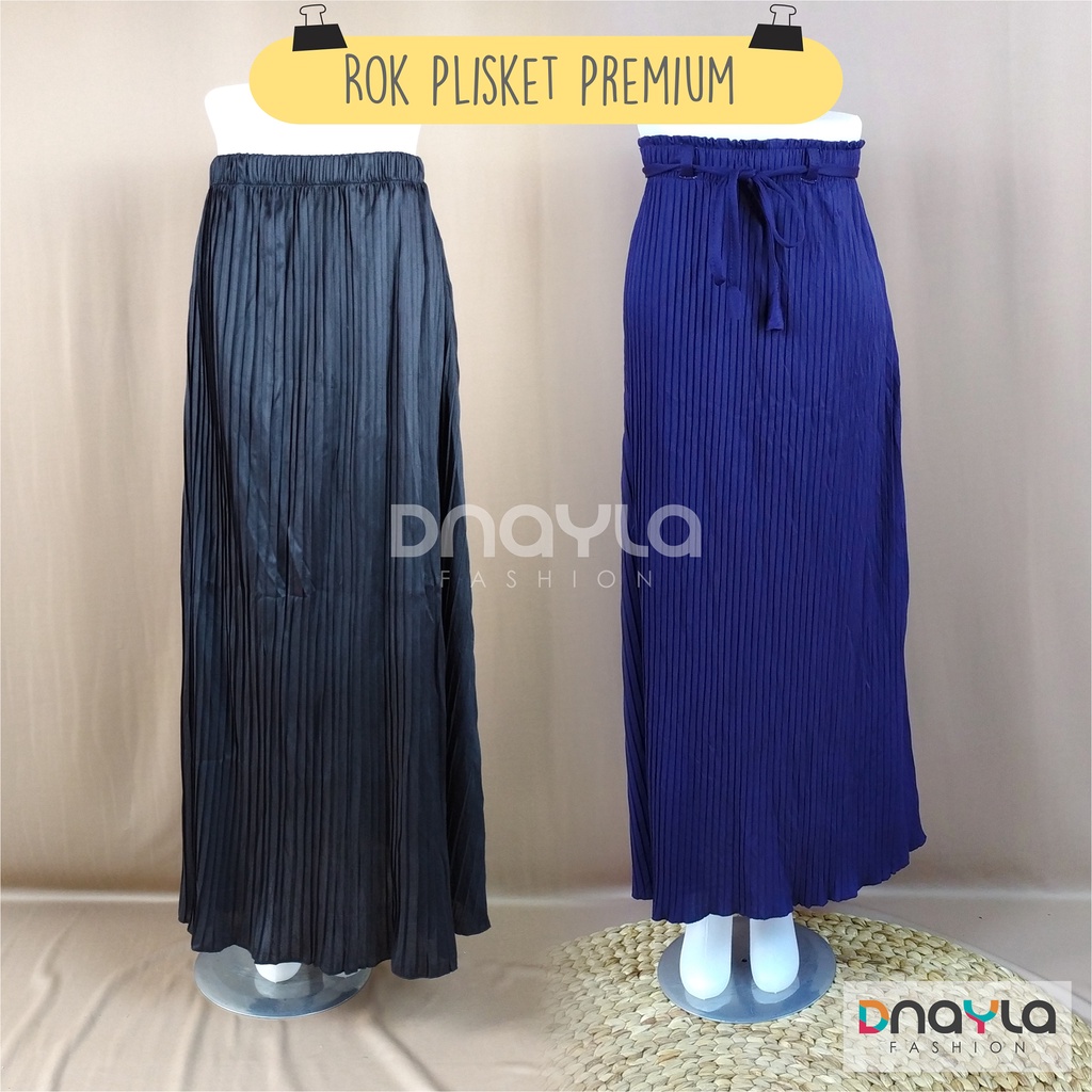 Rok Plisket Premium / Rok Plisket Tali Lonceng / Rok Plisket Premium Murah / Fit To XXL