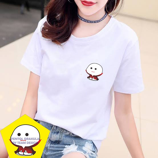YOURSTYLE1119 - KAOS PENTOL DRAKULA BAJU KAOS WANITA UNISEX OVERSIZE PRIA JUMBO CASUAL KEKINIAN