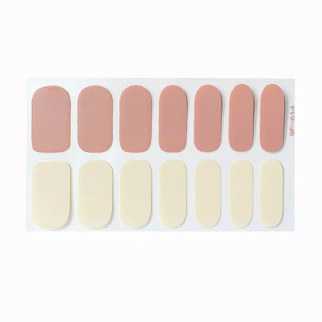 #Curved Stiker Kuku Premium Motif Shimmering Abstrak 3D | Nail Sticker 14 PCS