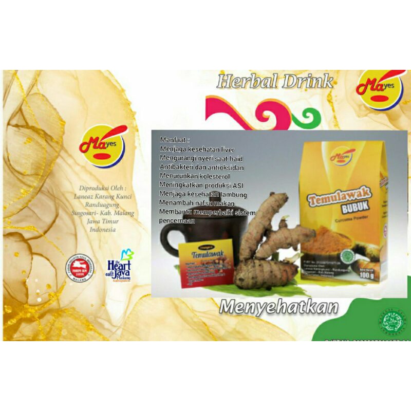 

Minuman Herbal Temulawak serbuk MAYES