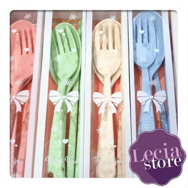 Souvenir Pernikahan Sendok Garpu Sumpit Set