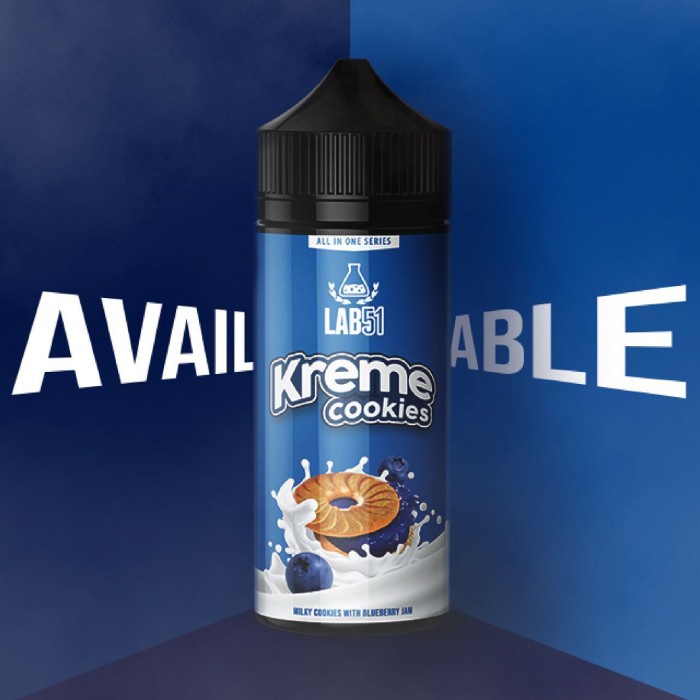 LAB51 Kreme Cookies Milky Cookies with Blueberry Jam 100ML