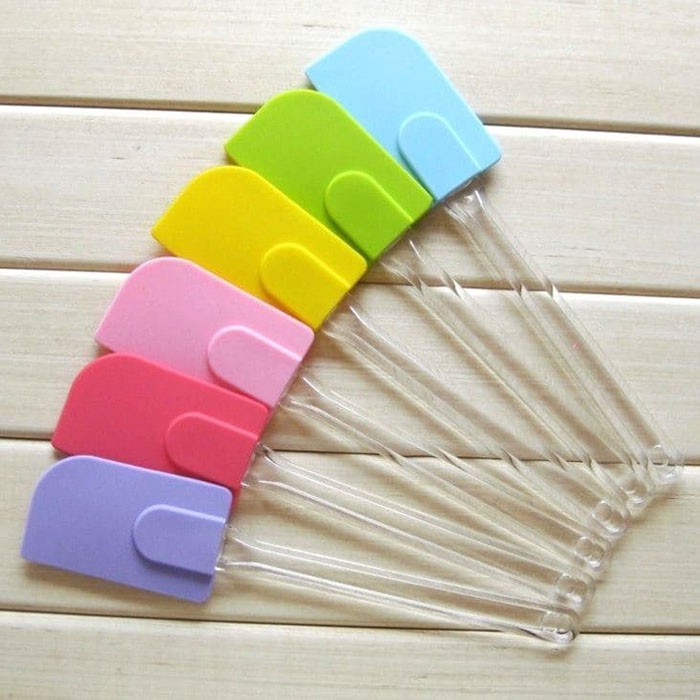 Spatula Silikon Dapur Warna Gagang Bening