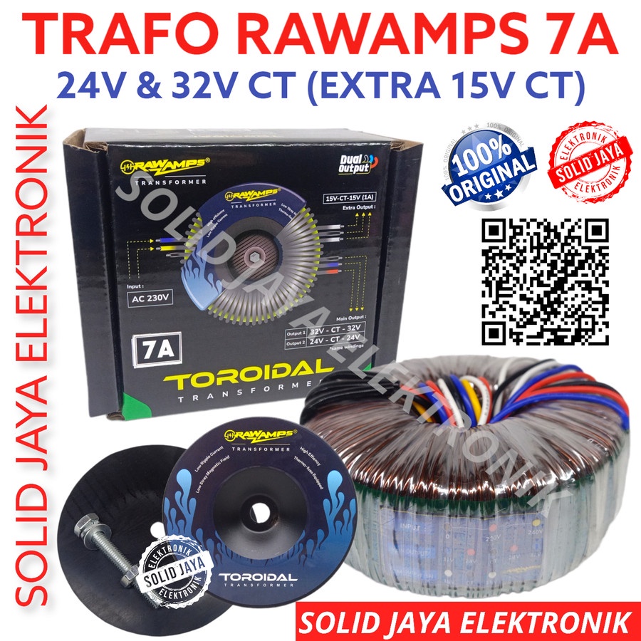 TRAFO DONAT 7A 24V 32V CT RAWAMPS TRAVO TOROID TOROIDAL TRANSFORMER RAW AMPS 7 AMPER CT 24 32 V VOLT MURNI BULAT 7AMPER 7A 24VOLT 32VOLT PLUS EXTRA 15V CT BGR BELL ASLI ORI ORIGINAL