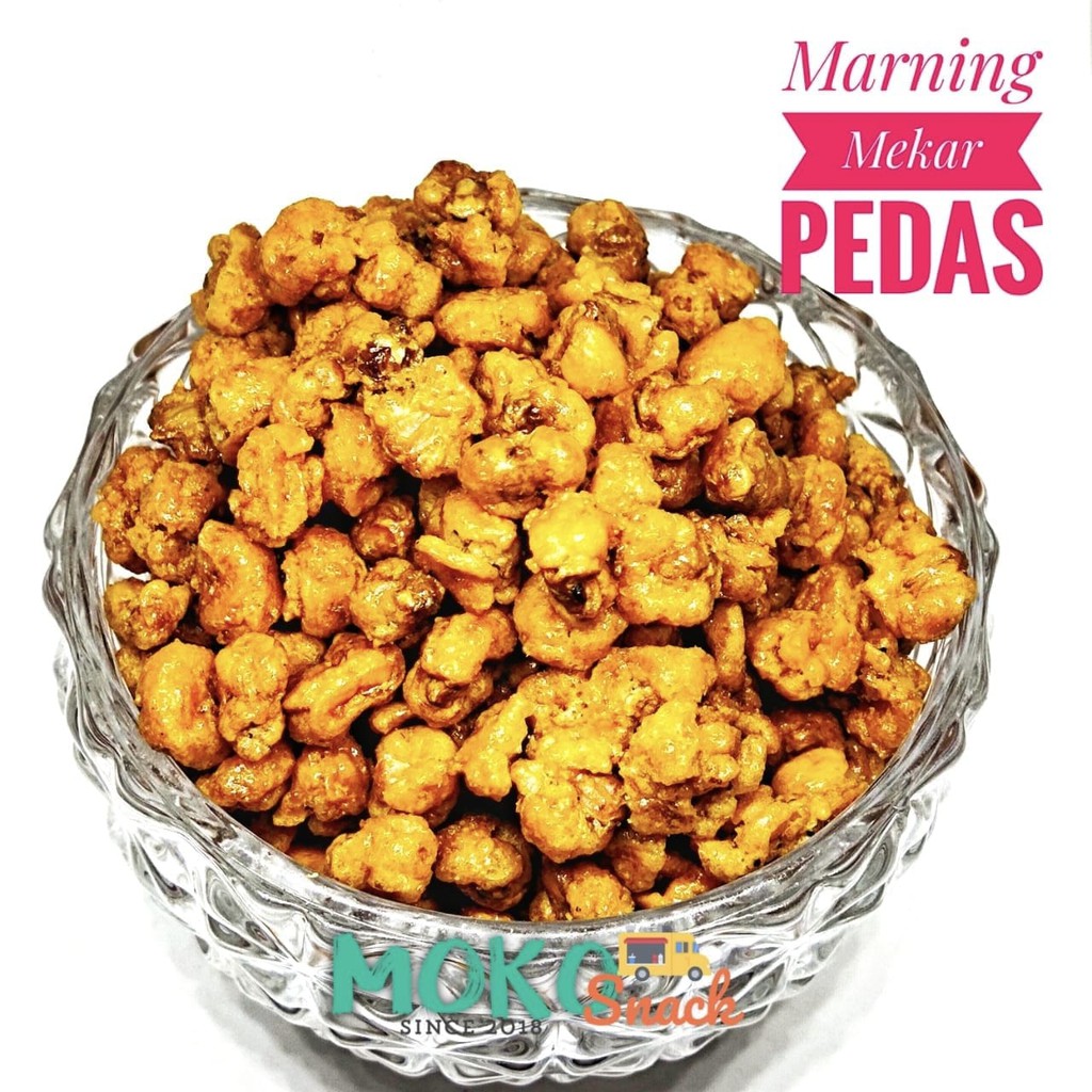 

Snack cemilan marning mekar pedas