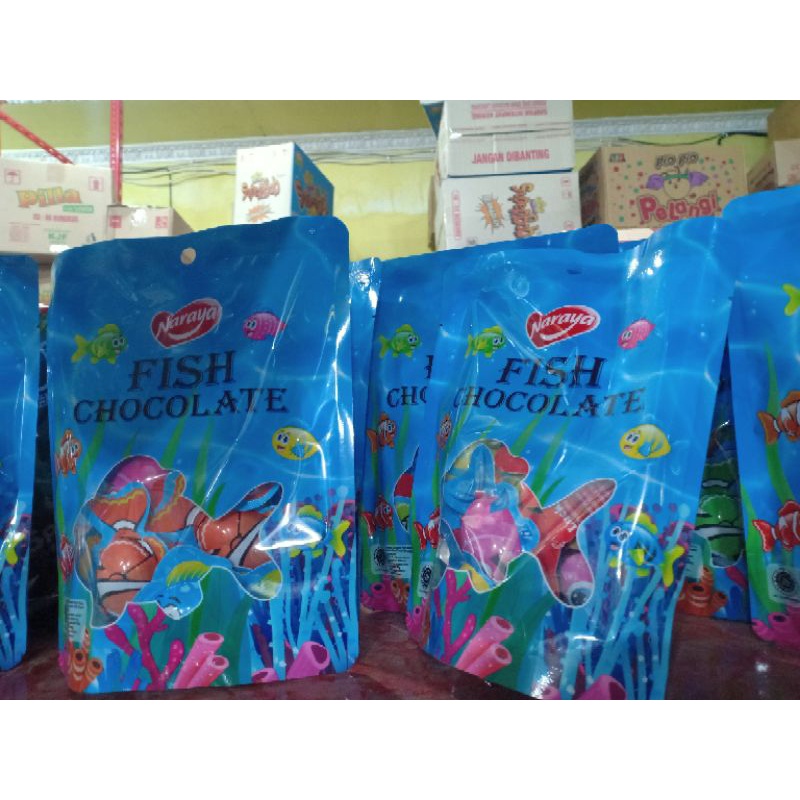 

Naraya Fish Choco late 90gr Coklat Naraya Bentuk Ikan