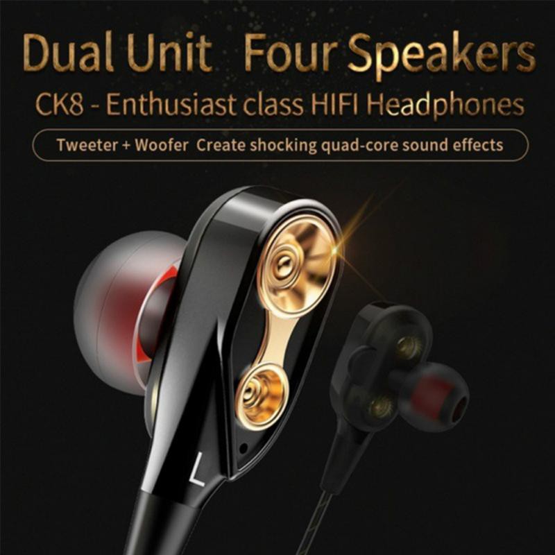 Motor T2 Earphone Dual Dynamic Driver With Accoustic Dumpling