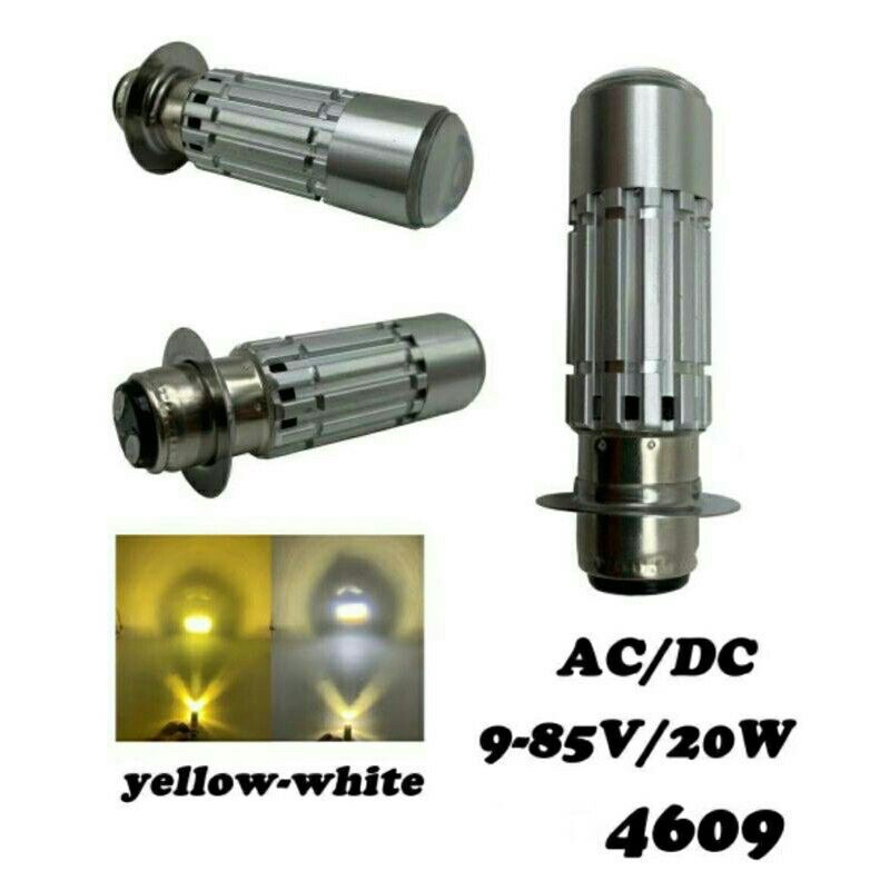 Lampu Led Depan Utama Laser H6 Lensa D2 Warha Putih Kuning Hi-Low Motor Matic Bebek