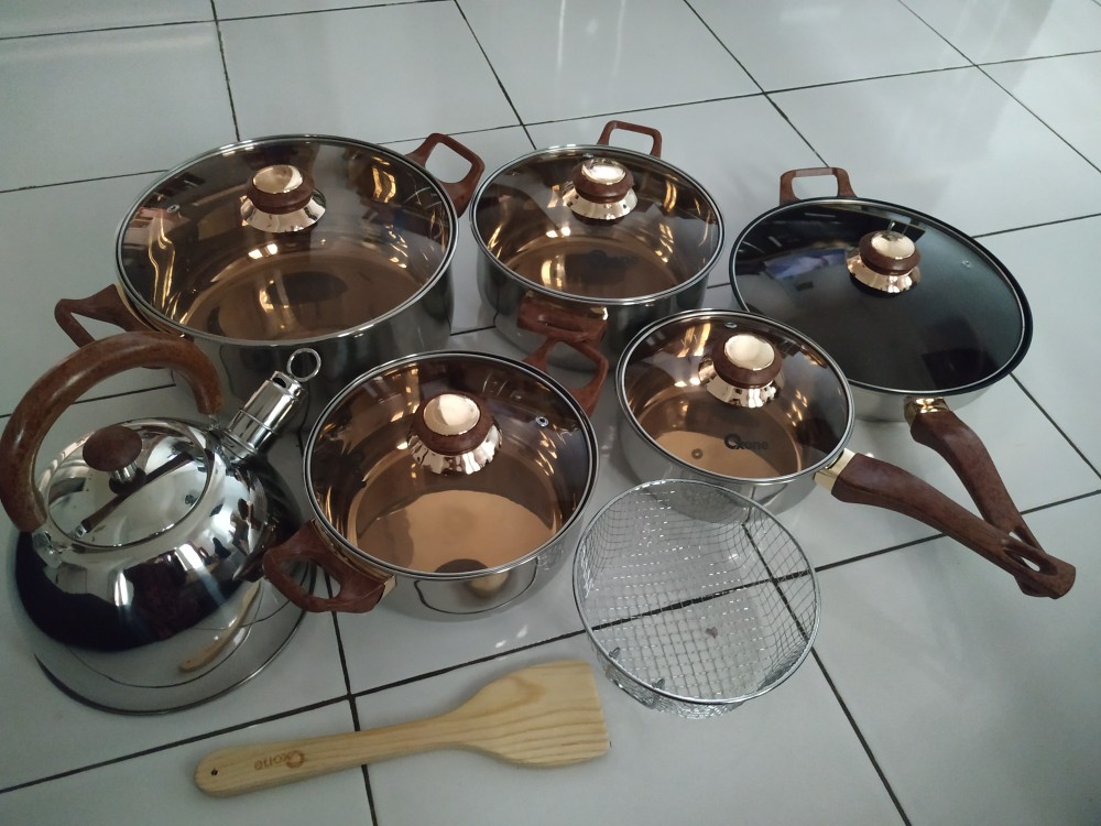 Oxone Wajan Panci Set Ox-933 / Ox933 / Ox 933 (12+2 Pieces) Garansi Resmi