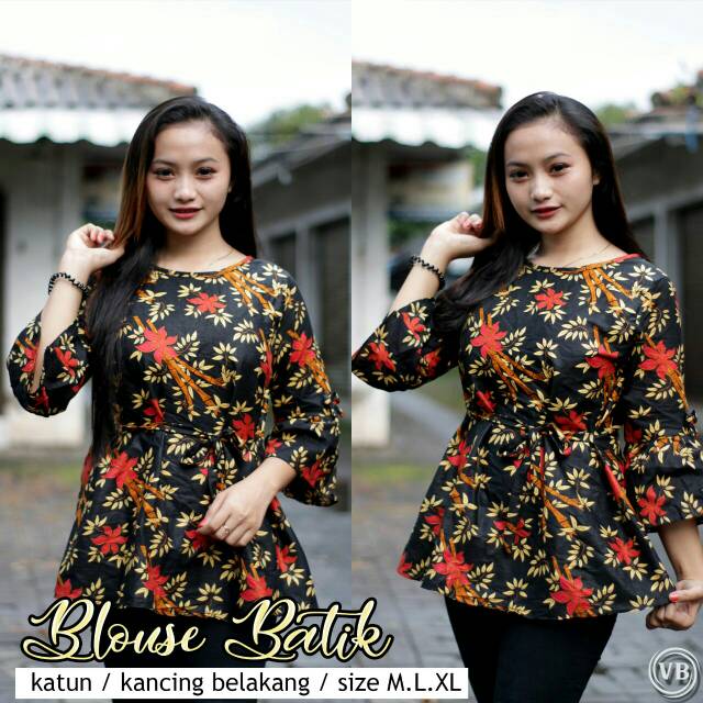 GROSIR BLOUSE BATIK ,ATASAN BATIK WANITA