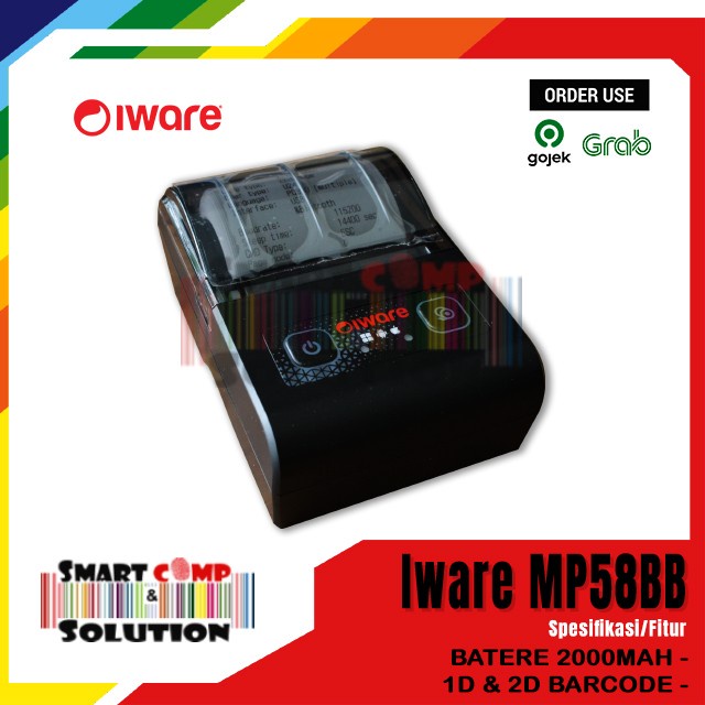 Printer Thermal Kasir 58mm Bluetooth RPP02N Iware MP58BB / MP 58BB