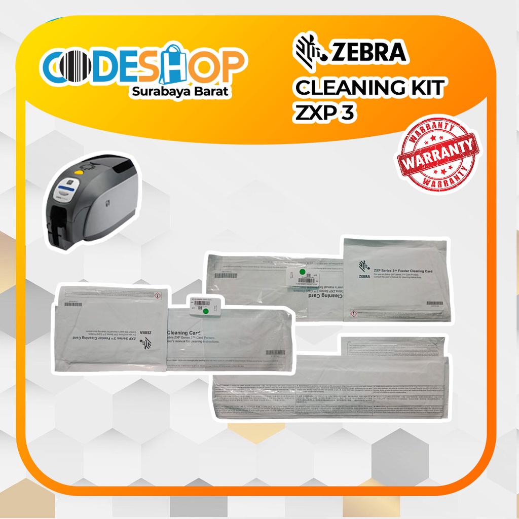 Cleaning Kit Zebra ZXP 3 Cleaning Kit Id Card