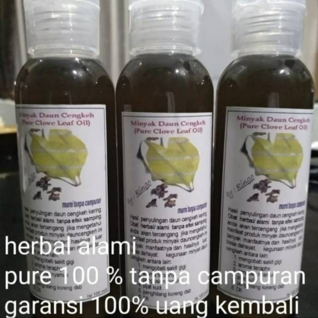 Minyak Daun Cengkeh Murni, Pure Clove Leaf Oil, Minyak Atsiri