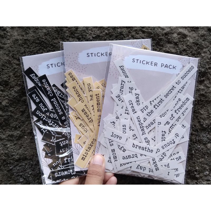 

● 85 pcs Sticker Pack Word Aesthetic/ Stiker Quotes