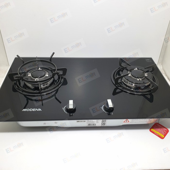 Modena Kompor Tanam 2 Tungku BH 0725 - BH0725 Liscio Gas Hob Kaca