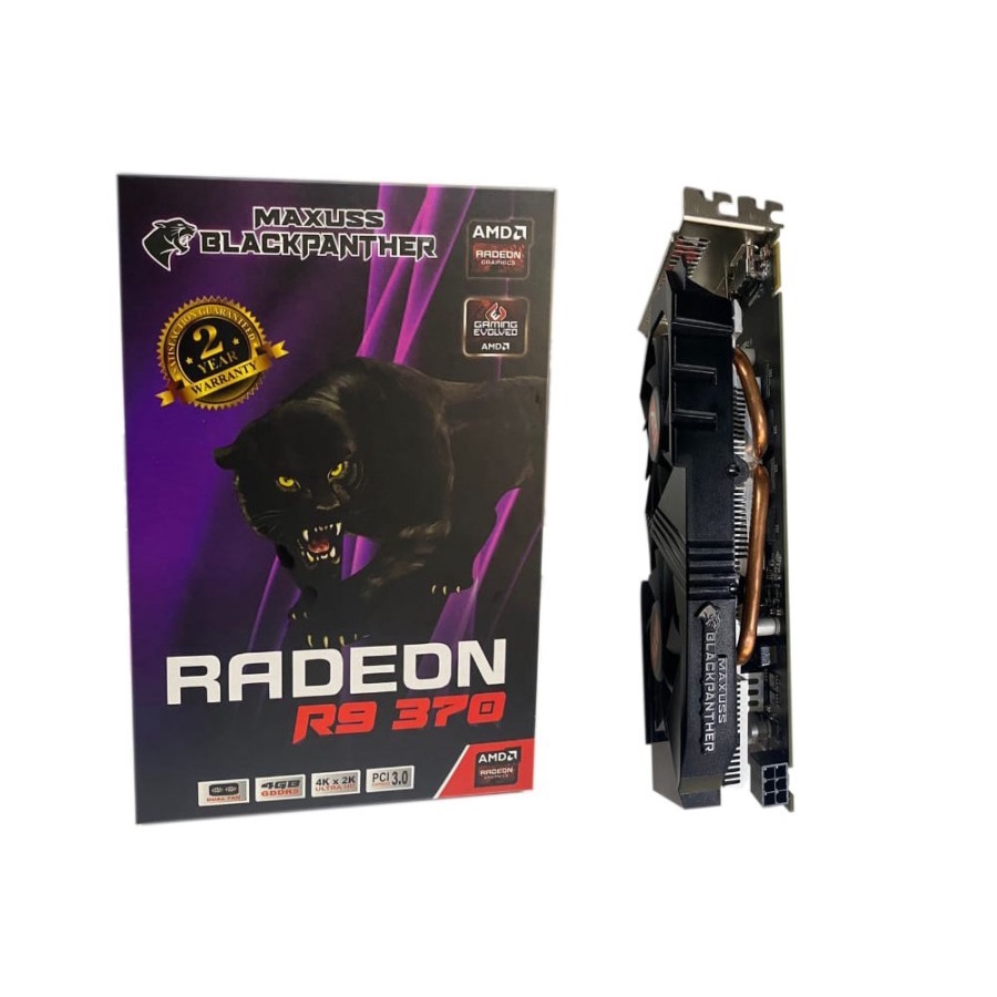 VGA Black Panther Radeon R9 370 4GB DDR5 256Bit bukan RX 570, RX 580 VGA GAMING ORI NAMPOLL