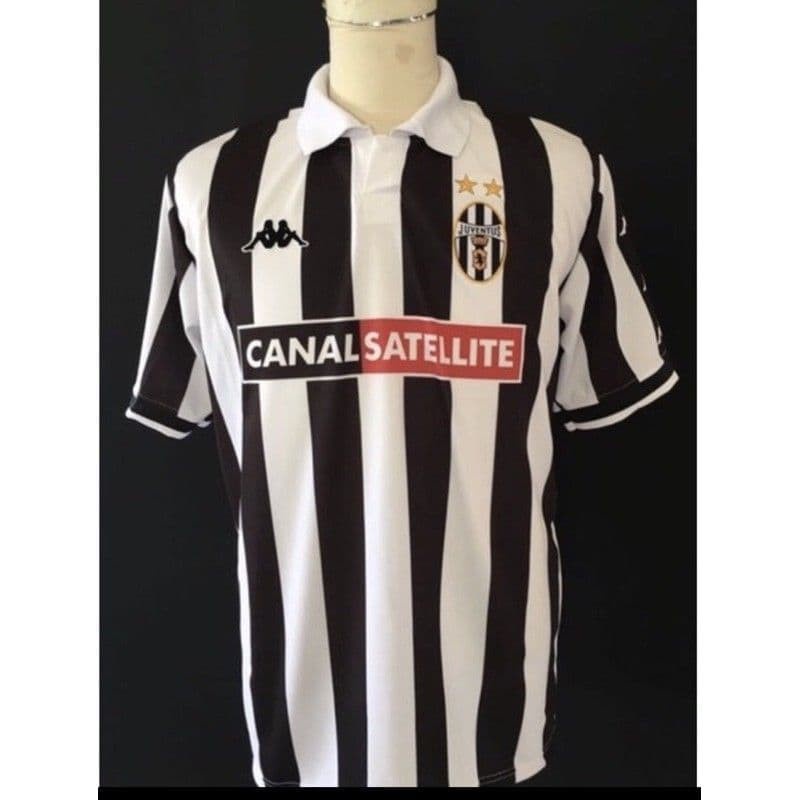 JERSEY BOLA RETRO JUVENTUS HOME CANAL SATELITE 2001