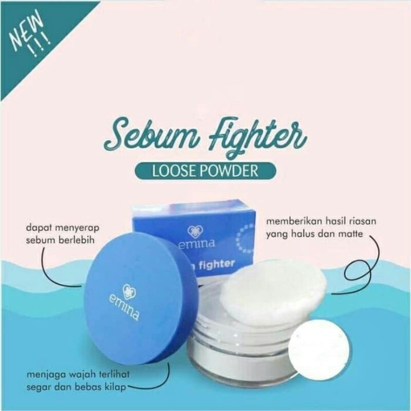 EMINA Sebum Fighter Loose Powder 8gr (Bedak Tabur)