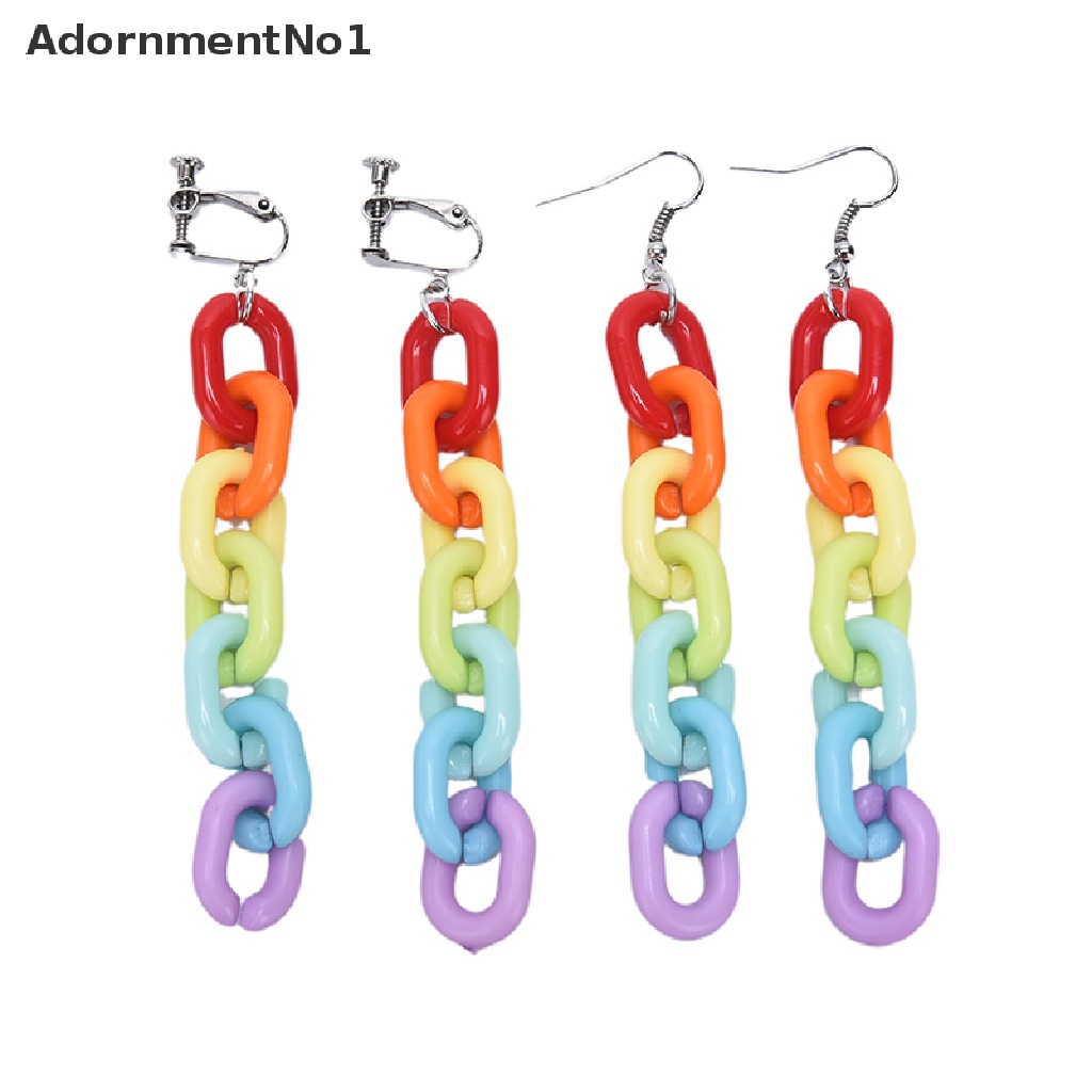 (AdornmentNo1) Anting Tusuk Gantung Statement Wanita Bahan Akrilik Warna Warni Untuk Hadiah