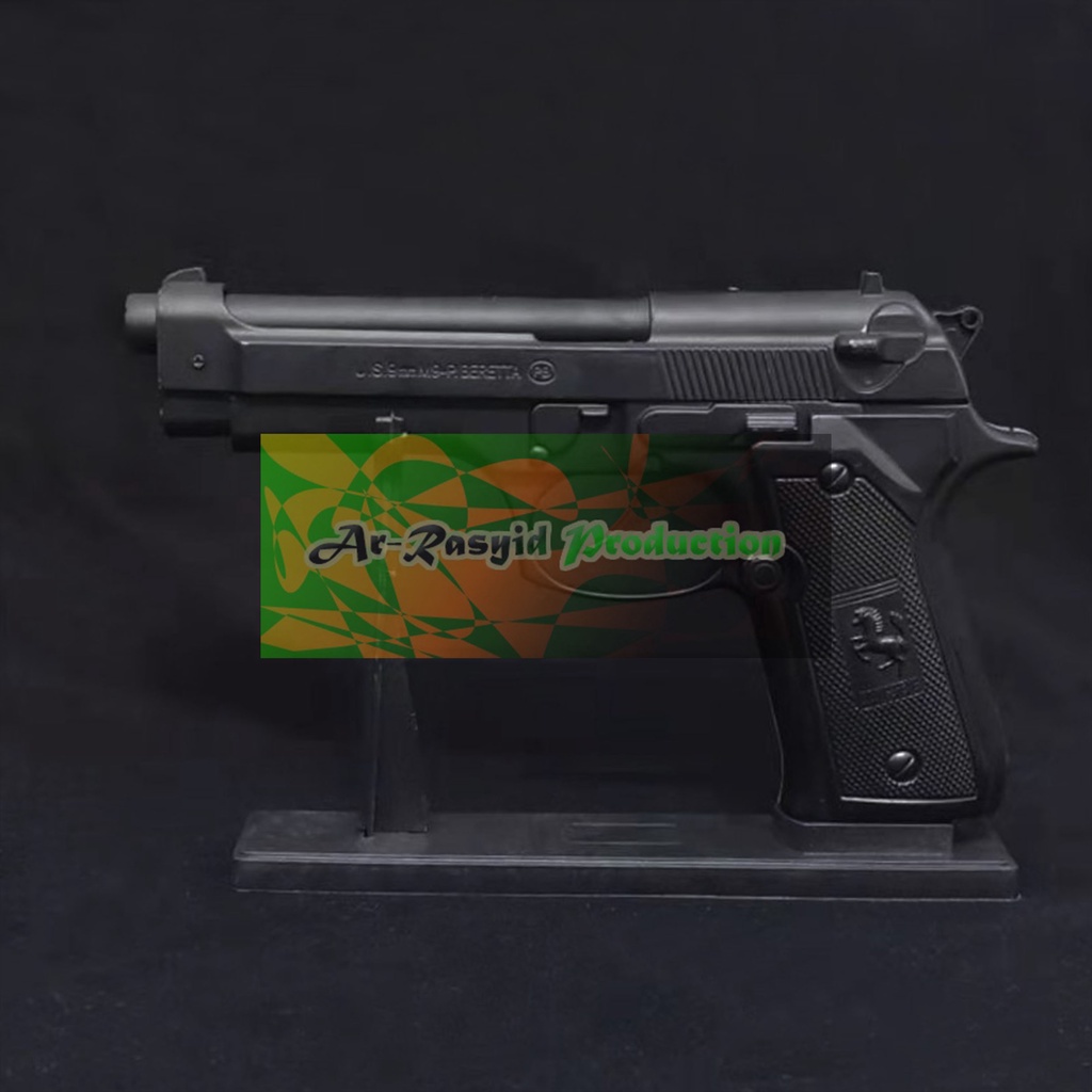 Korek Api Bara Pistol Beretta Baretta M9 Silver dan Black