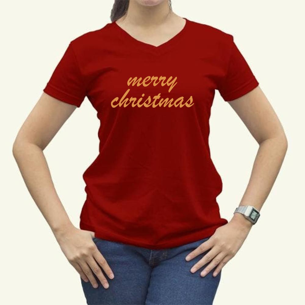 kaos wanita natal / kaos natal / merry christmas