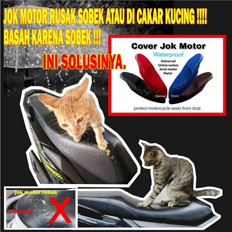 Cover Jok Motor Murah Sarung Pelindung Jok Motor Beat Vario Scoopy Fino Xride Mio Spin Supra Shogun Jupiter N-max Aerox Pcx Adv Freego Vesva Vixion Megapro Cbr Thunder