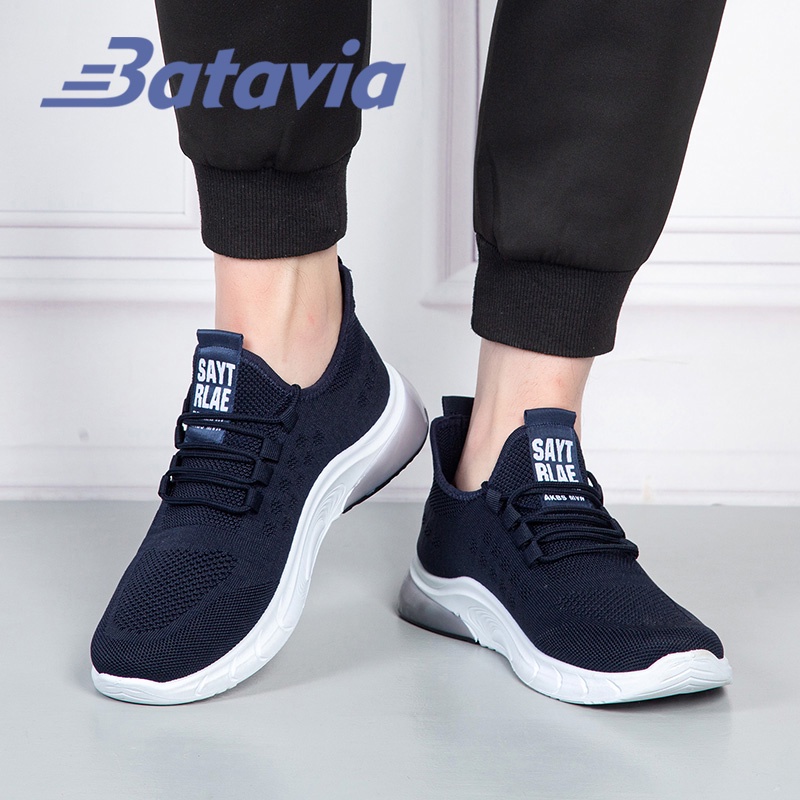 Batavia 2023 Baru Sepatu Pria Tren All-Match Kasual Sepatu Lari Bawah Lembut Bernapas Ringan Menyerap Guncangan Sepatu Olahraga untuk Pria sepatu cowo sepatu pria sepatu pria ringan B40