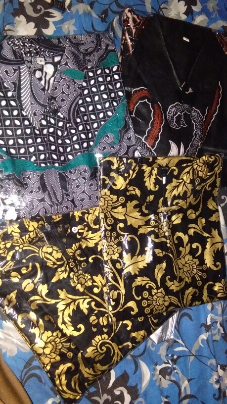 Batik Tunik Shibori Kualitas Terbaru  / Hrb026 Berbagi Warna / Biru Putih /  Original.