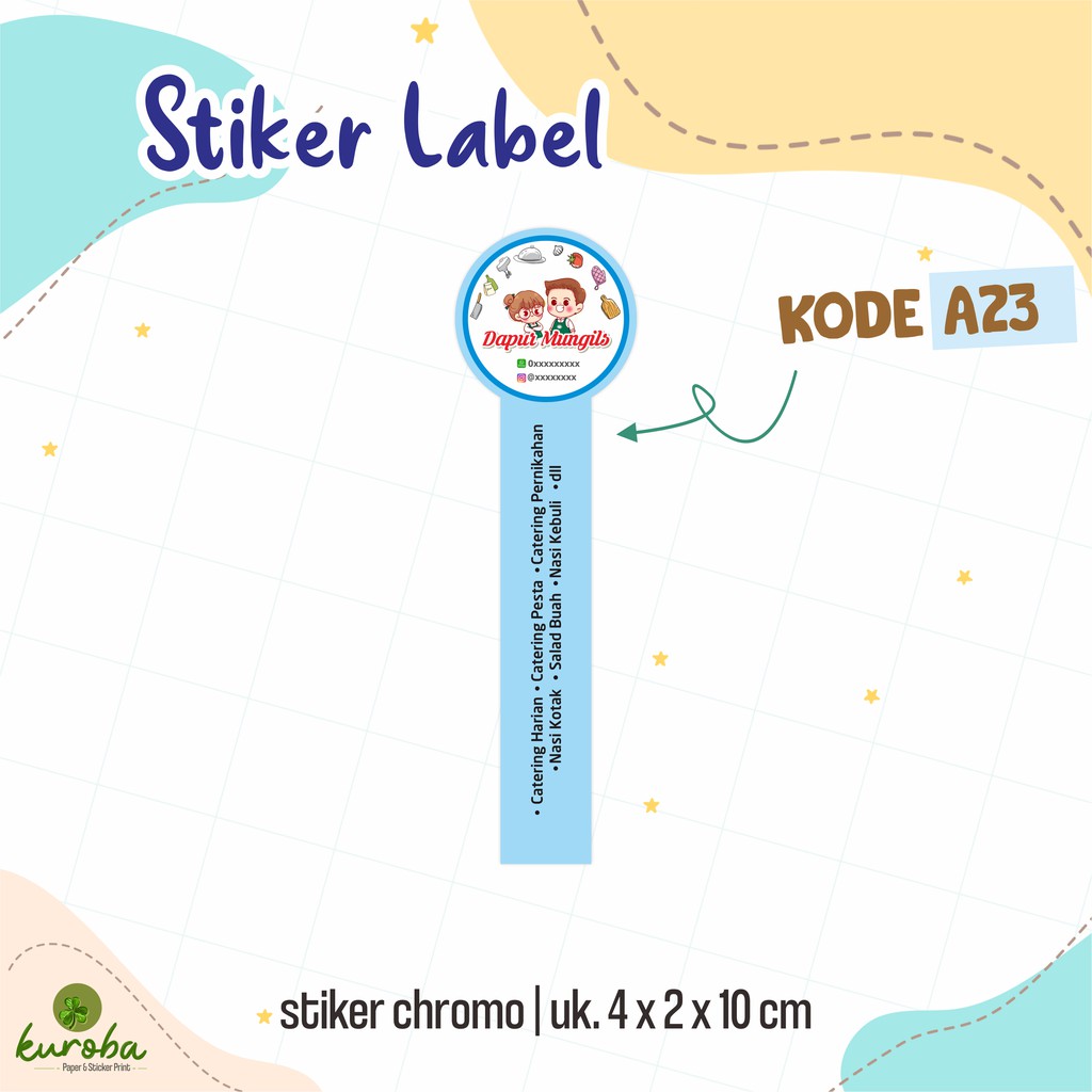 

STIKER LABEL SEGEL CATERING DESSERT BOX SALAD BUAH 4 x 2 x 10 cm