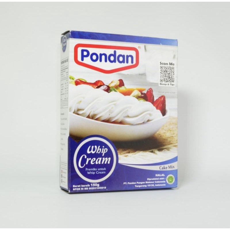 

PONDAN WIPCREAM BUBUK BAHAN DEKORASI KUE 150 GR