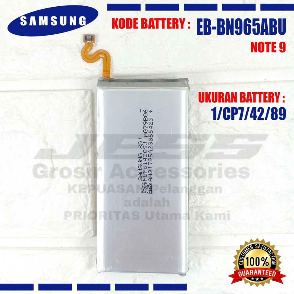 Baterai Battery Original SAMSUNG Galaxy NOTE 9 - Note9 - N9600 - N965 - N965F Kode Batre EB-BN965ABU