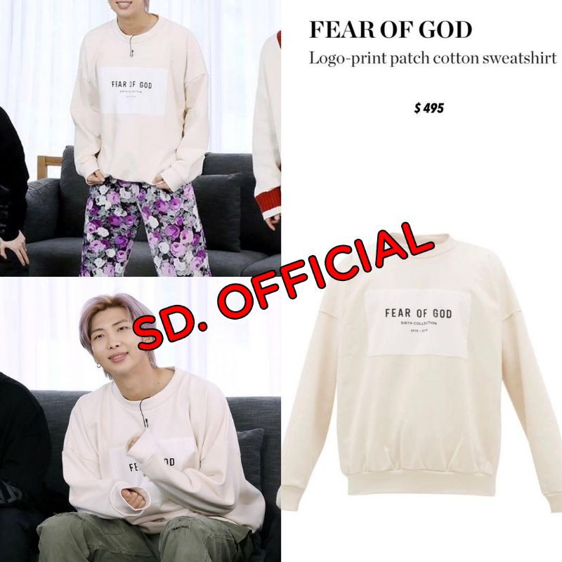 Sweater Basic BTS Namjoon Suga Fear Of God Digital Print