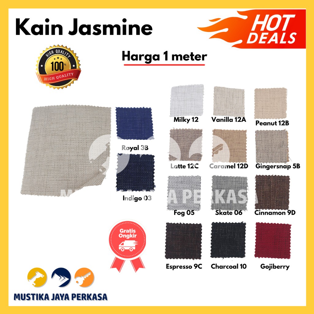 Bahan Kain Sofa Interior Stool Jasmine Bukan Kain Oscar KW 10 Kulit Imitasi Hikaron Meteran