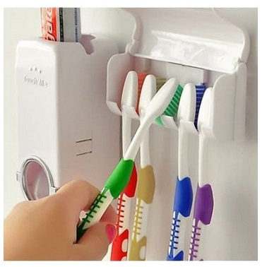 Tempat Dispenser Odol dan Sikat Gigi / ToothPaste Dispenser