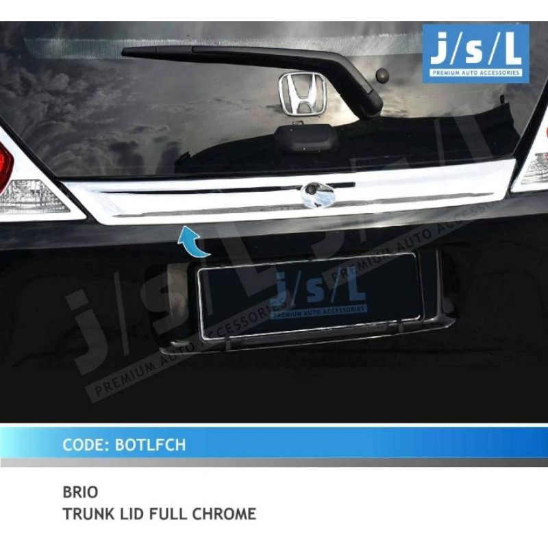 Trunklid List Pintu Bagasi Honda Brio Chrome
