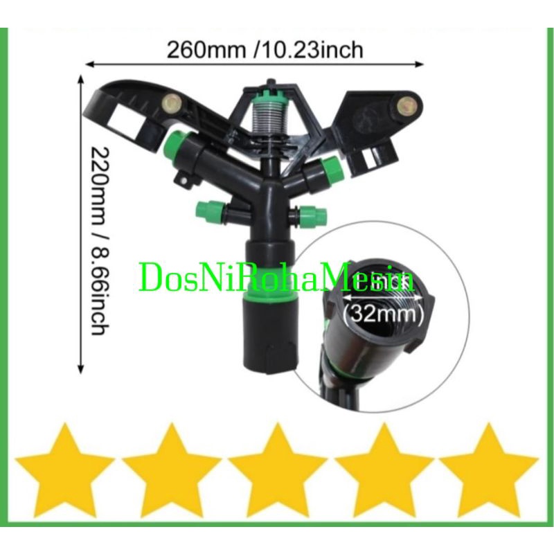 Sprinkler Big Gun 1 inch Sprinkler kebun radius 25M