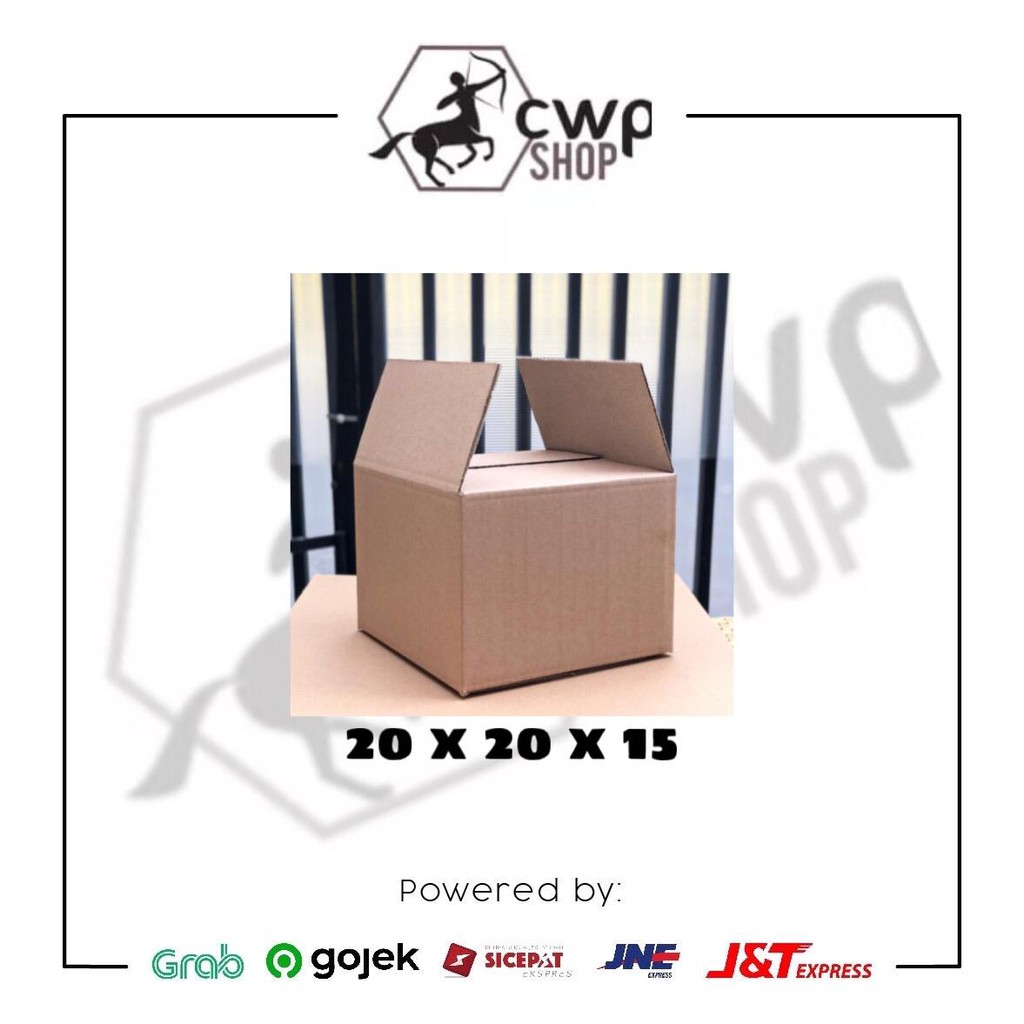  Kardus  Box Karton Polos Uk20x20x15 Shopee Indonesia