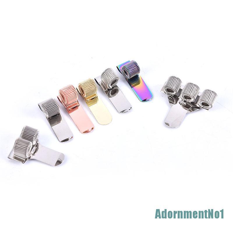 (AdornmentNo1) 1pc Klip Metal Elastis Holder Pulpen / Notebook