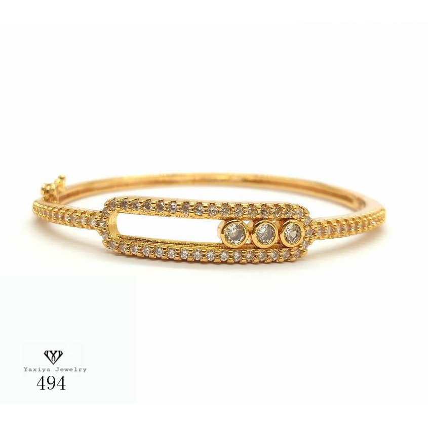 

Gelang Lapis Emas Fashion Perhiasan Imitasi Gold 18K Yaxiya Jewelry 494