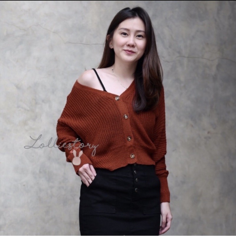 Loliestory cloe cardigan teracota