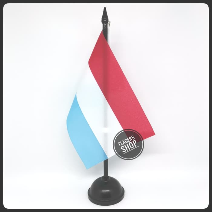 

Bendera Meja Luksemburg/Luxembourg + Tiang Kayu