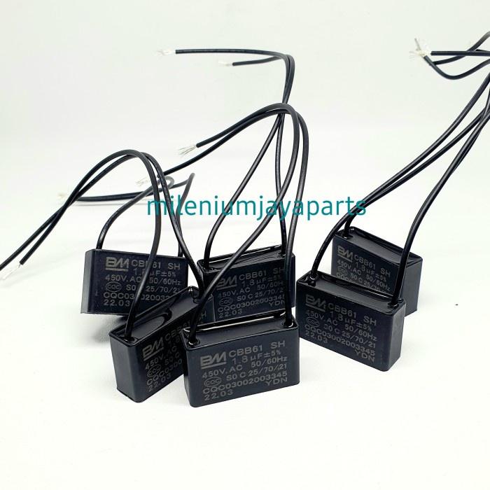Kapasitor Kipas Angin 1.8 mikro / Capasitor Fan 1,8 uf / Alat Spare Part Onderdil Sparepart Kipas An