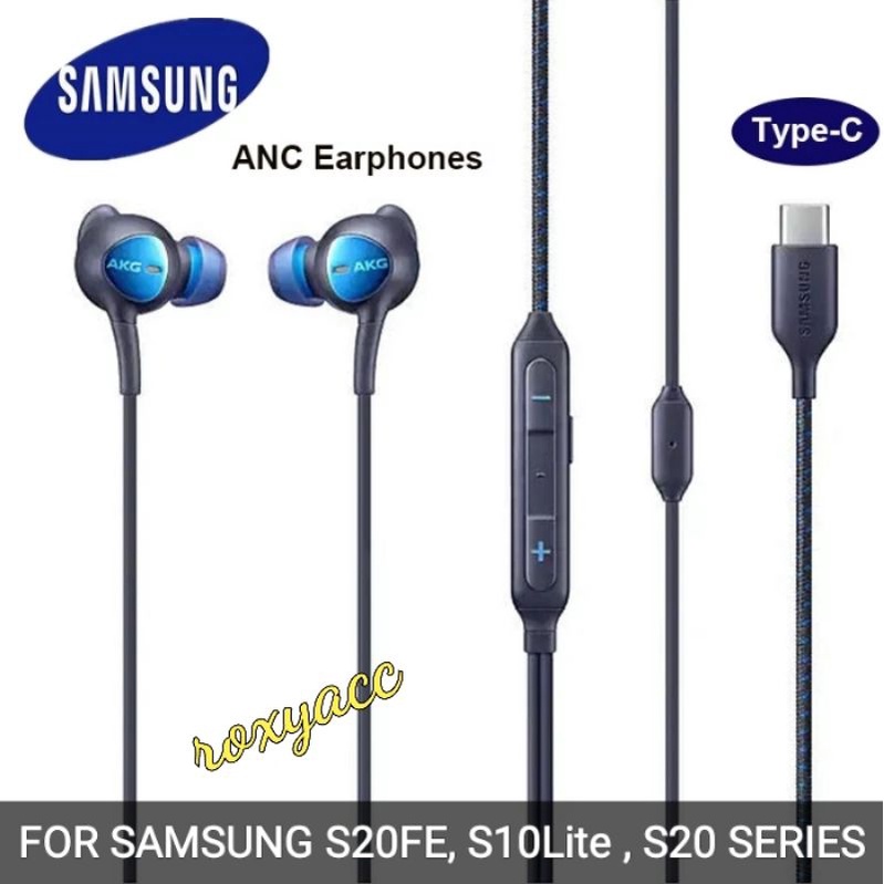 Original Headset / Earphone AKG ANC Type C For Samsung S21 FE 5G , S20 FE , S10 Lite , S20 , s20 Plu