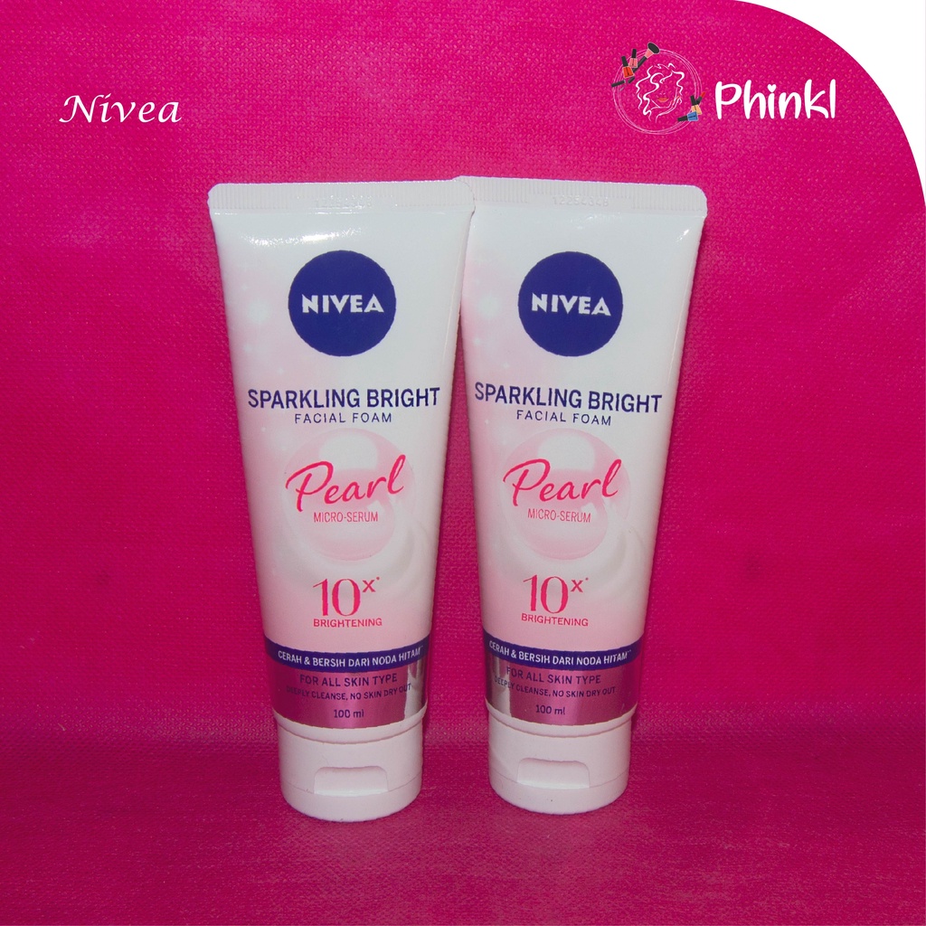 `ღ´ PHINKL `ღ´ ⓝⓘⓥⓔⓐ Nivea Facial Foam Sparkling pembersih wajah face wash sabun cuci muka mencerahkan memutihkan