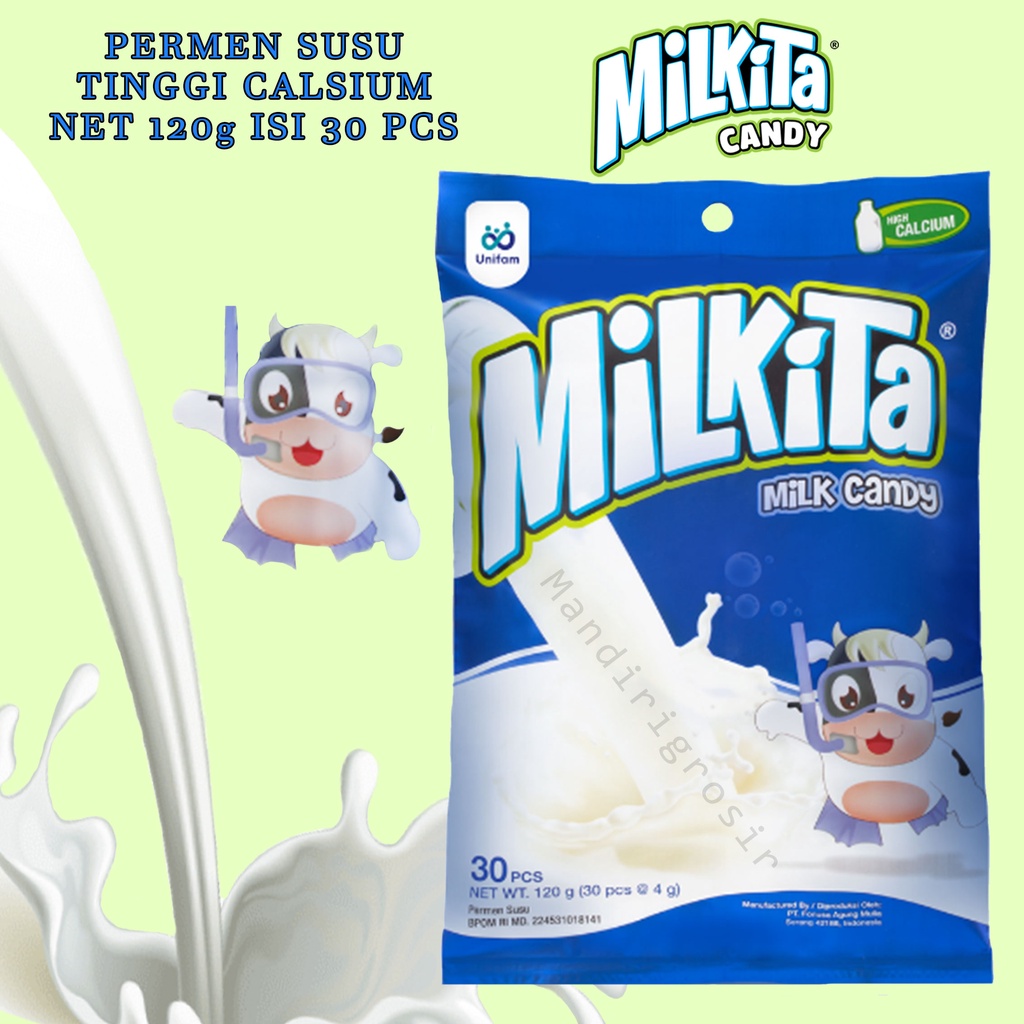 Permen susu* Milkita * Permen susu Milkita * tinggi kalsium *30 pcs