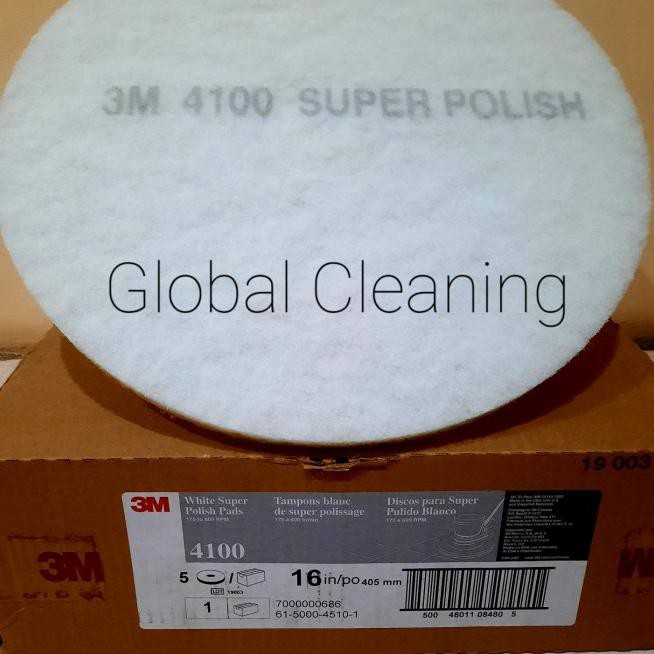 Pad Poles Putih 3M White Super Polish Pad 4100 16 Inch