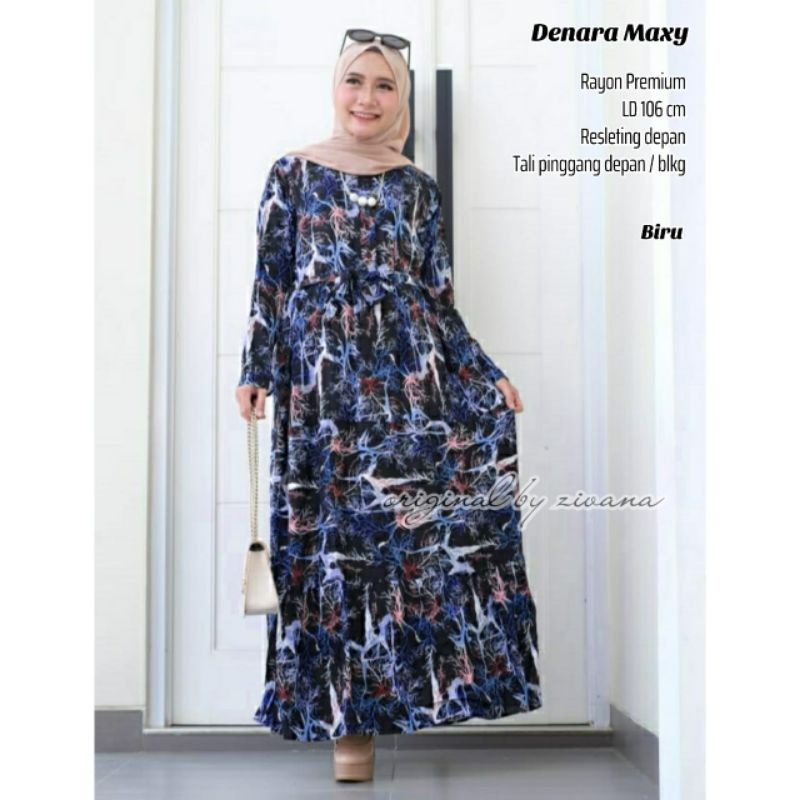 Gamis rayon motif LD ±106cm //JF753