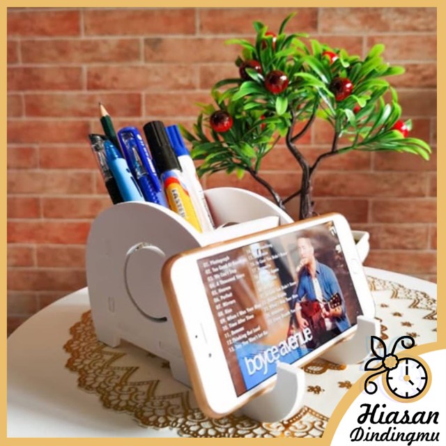 

Tempat pensil - Stand holder hp - Gajah DIY WPC Portable