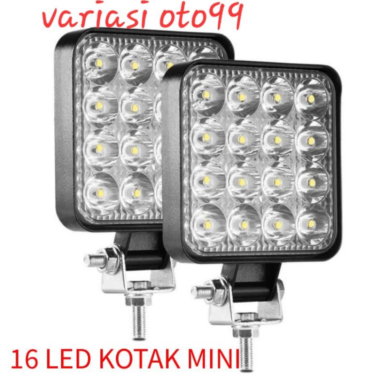 Lampu Tembak Sorot LED Worklight 14mata dan 16mata MINI 42w 12V bulat&amp;Kotak