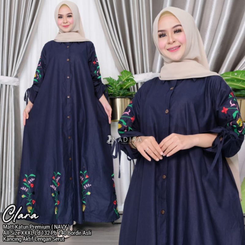 Gamis Clara Dress Jumbo Original Nadira